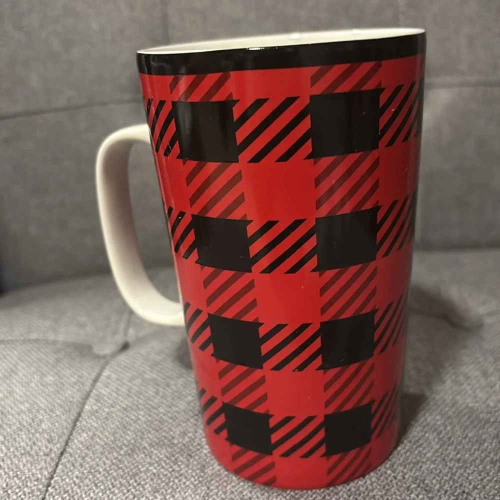 Starbucks 16oz Buffalo Plaid Mermaid Ceramic Mug - Picture 3 of 6